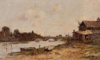 Boudin, Eugene - Bridge over the Touques at Deauville